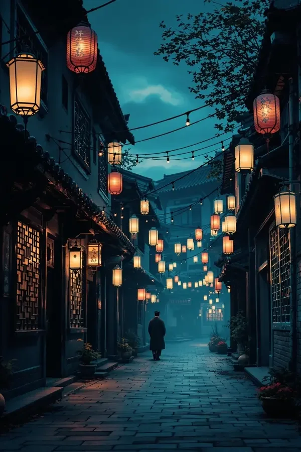 长巷灯火海报